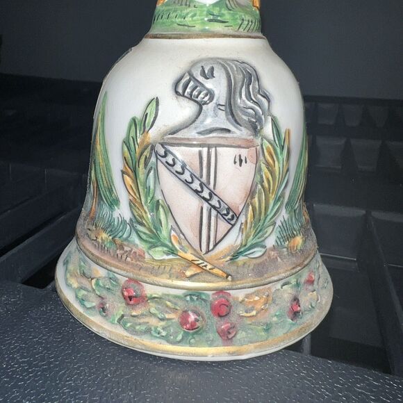 CAPODIMONTE Bell Italy Porcelain Christmas 1980 Lion Code Of Arms #524/1535 Vtg - Picture 4 of 11